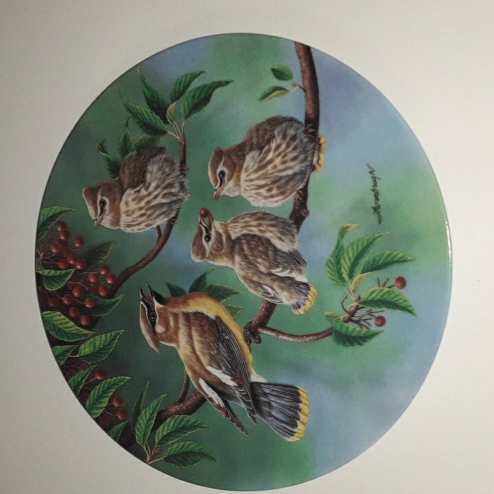 Vintage "The Morning Harvest" decorative plate.